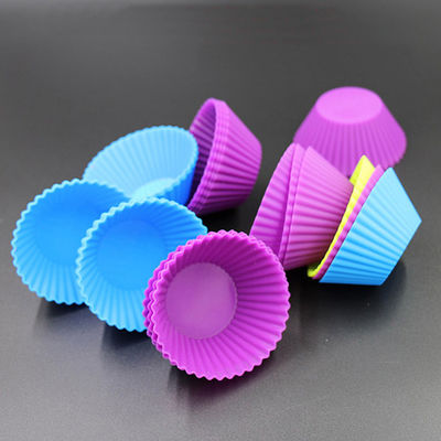 Khuôn bánh cupcake silicon thực tế không độc hại, hộp nướng silicon có thể dùng được trong lò vi sóng