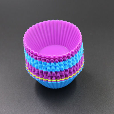Khuôn bánh cupcake silicon thực tế không độc hại, hộp nướng silicon có thể dùng được trong lò vi sóng