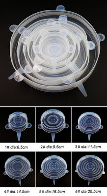 Vỏ bọc thực phẩm bằng silicon thực tế vô hại, nắp đậy bằng silicon có thể co giãn đa năng