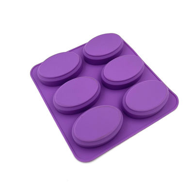 Khuôn xà phòng silicon hình bầu dục bền Màu tím nhẹ không mùi