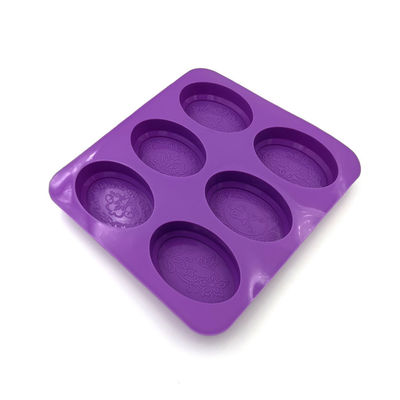 Khuôn xà phòng silicon hình bầu dục bền Màu tím nhẹ không mùi