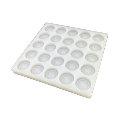 Khay khuôn kẹo silicon tròn có thể tái sử dụng 25 lỗ sâu Đường kính 35mm