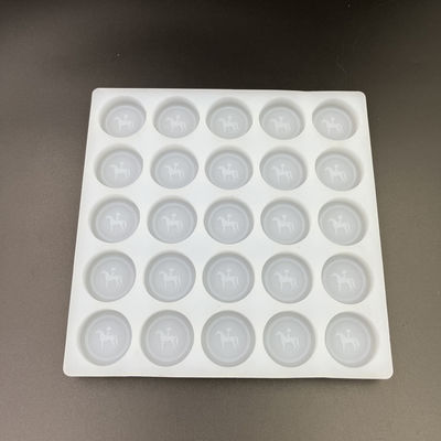 Khay khuôn kẹo silicon tròn có thể tái sử dụng 25 lỗ sâu Đường kính 35mm
