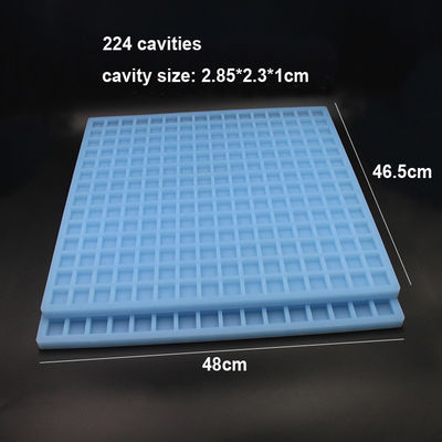 Khuôn kẹo silicon hình vuông 224 lỗ cách nhiệt cho caramel