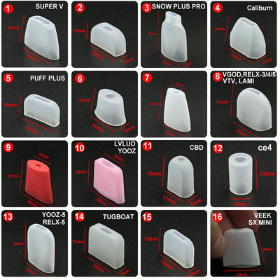 Mẹo nhỏ giọt bằng silicon không mùi dùng một lần, Nắp ống ngậm bằng cao su đa lớp
